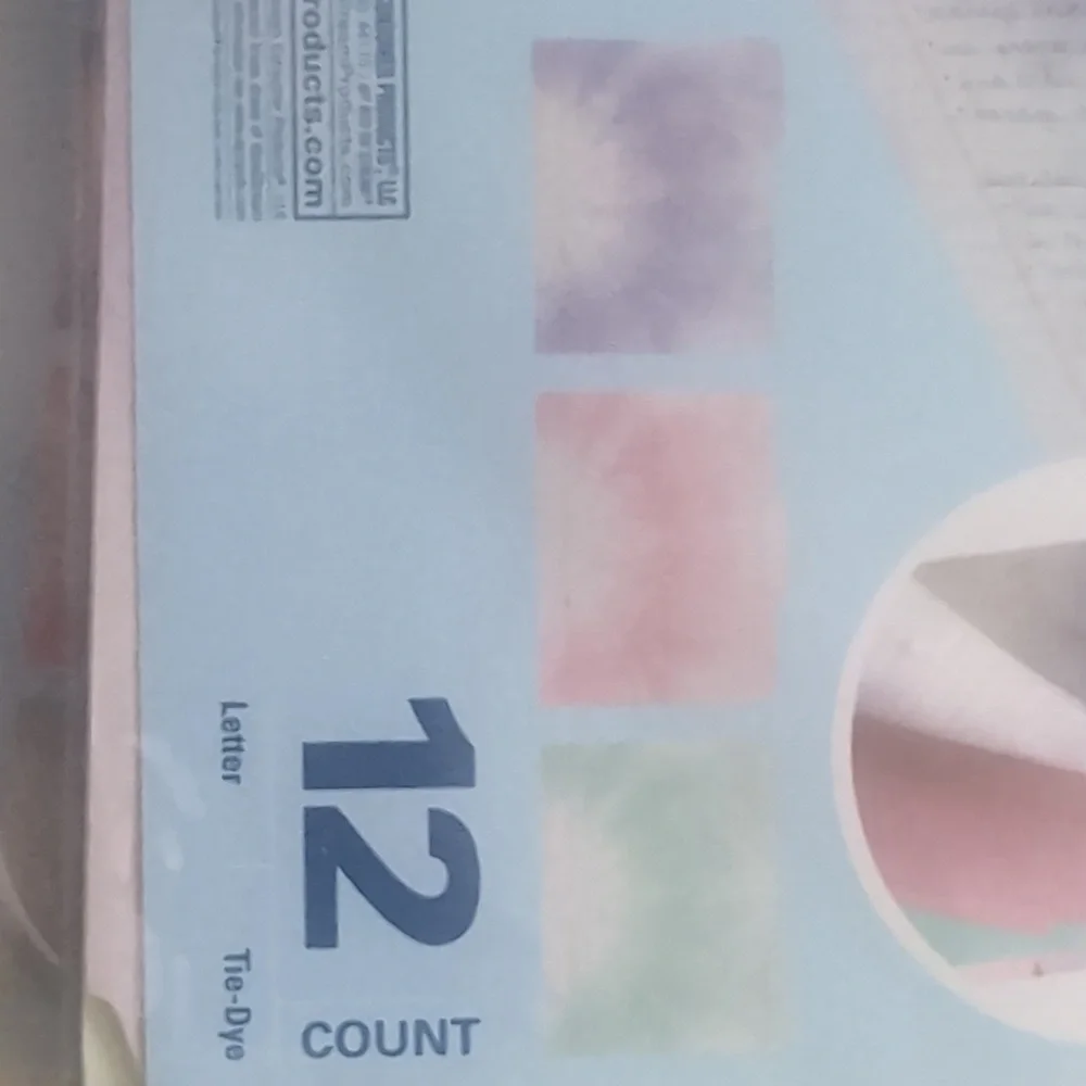 Find It 3-Tab File Folder Note‎ Pad 12 Count Letter,Tie Dye Set Of 2
